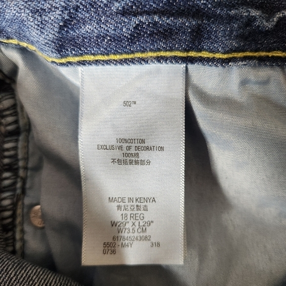 Levi's 502 Tapered Mid Rise Raw Hem Cropped Jeans-Size 29 - Picture 9 of 9